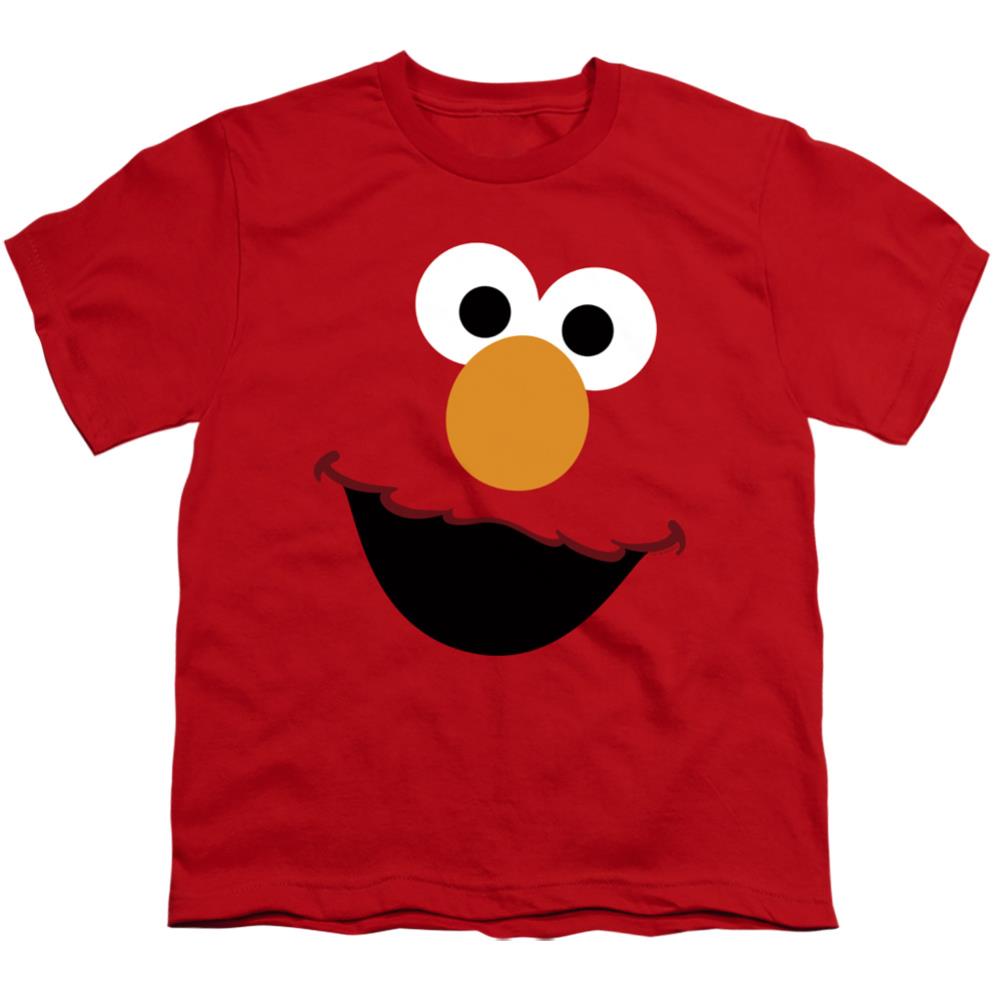 Sesame Street Elmo Face Youth 18/1 100% Cotton Short-Sleeve T-Shirt