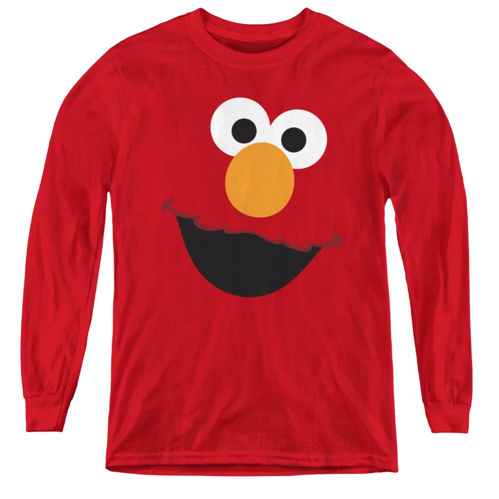 Sesame Street Elmo Face Youth Long-Sleeve T-Shirt