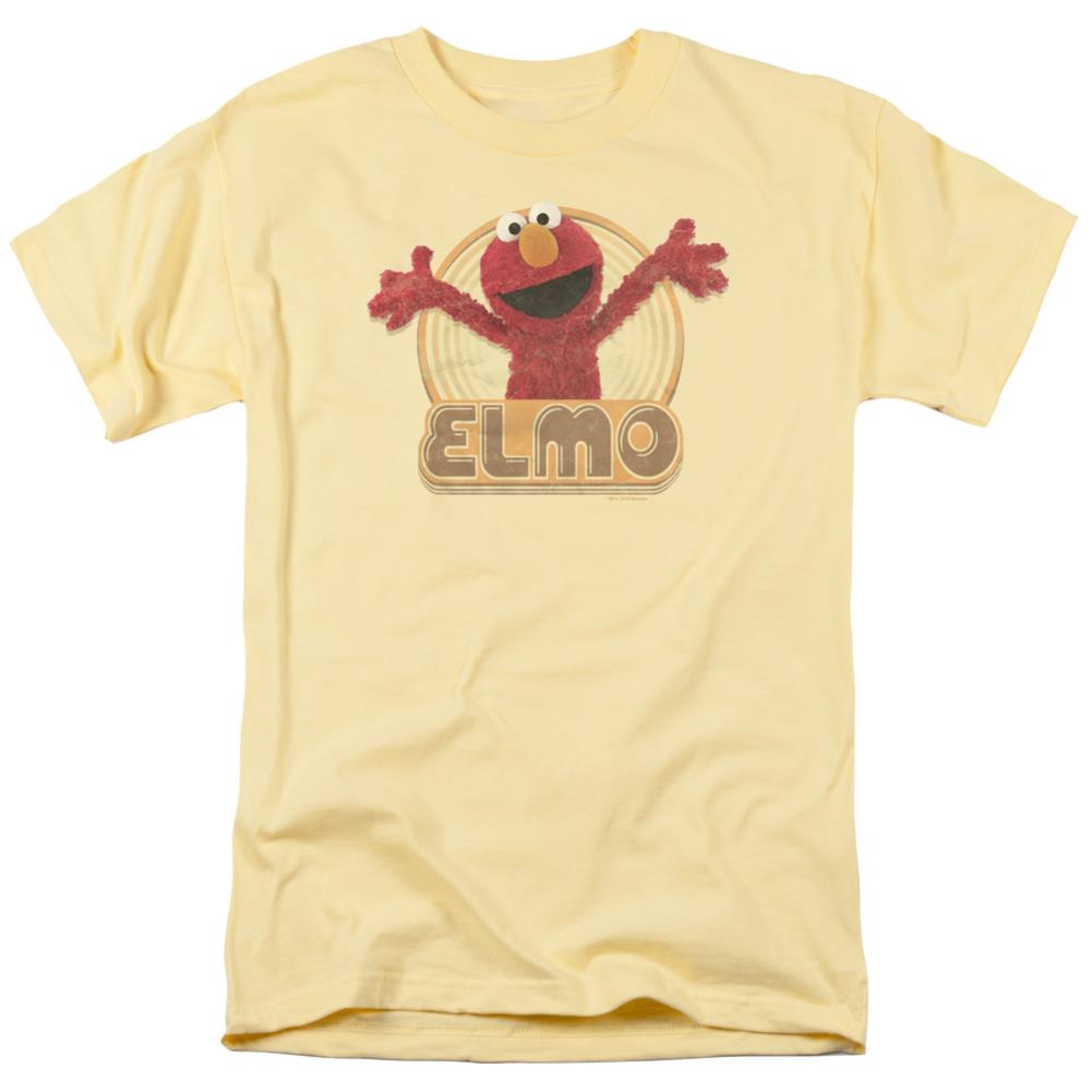 Sesame Street Elmo Iron On Men's 18/1 Cotton Short-Sleeve T-Shirt
