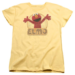 Sesame Street Elmo Iron On Women's 18/1 Cotton Short-Sleeve T-Shirt