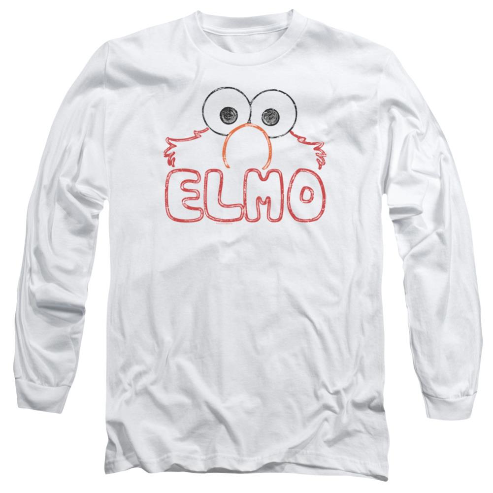 Sesame Street Elmo Letters Men's 18/1 Cotton Long-Sleeve T-Shirt