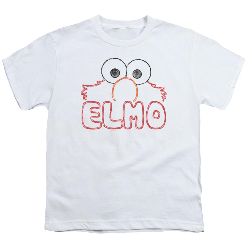 Sesame Street Elmo Letters Youth 18/1 100% Cotton Short-Sleeve T-Shirt