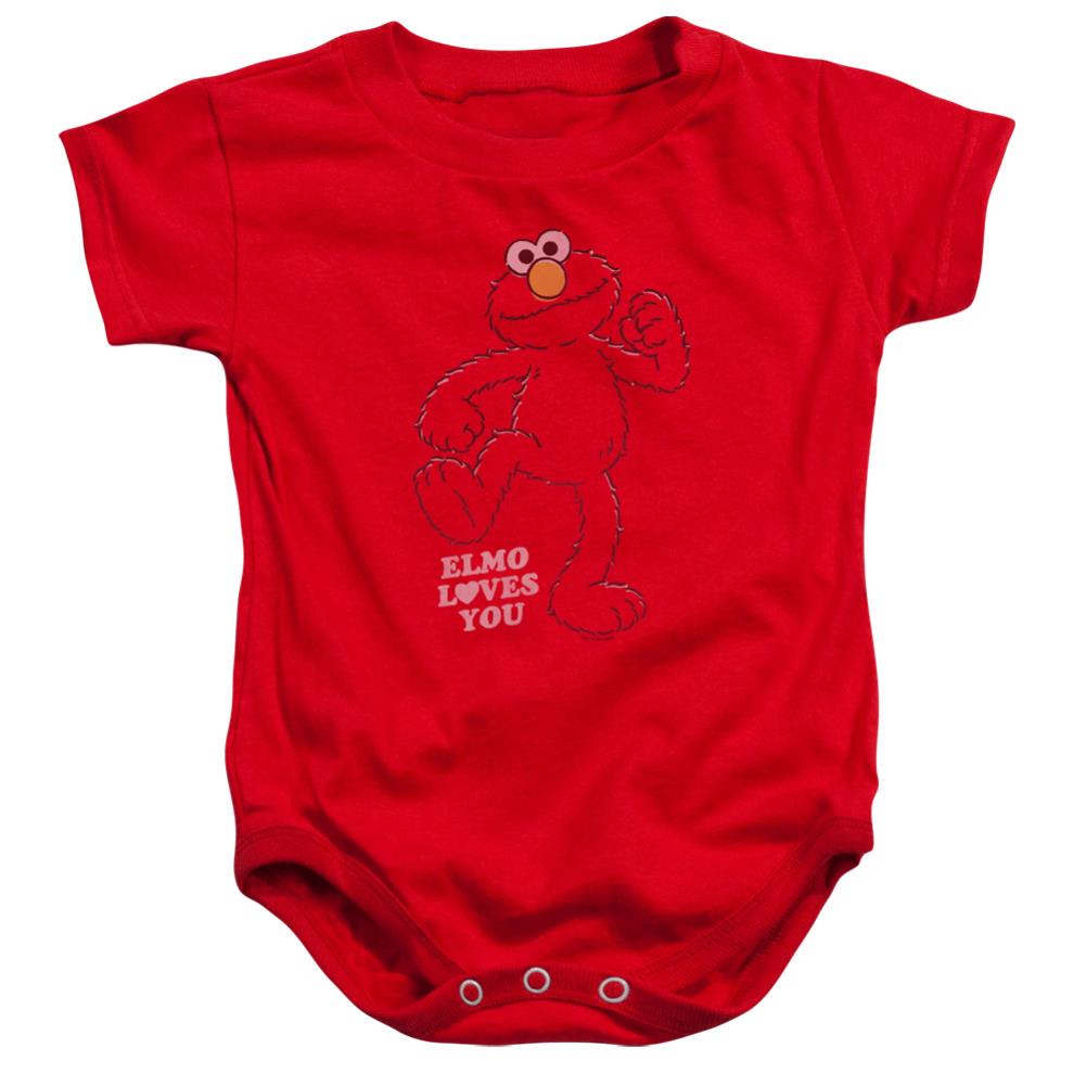 Sesame Street Elmo Loves You Infant's Cotton SS Snapsuit