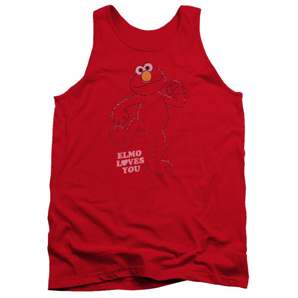Sesame Street Elmo Loves You Men's 18/1 Cotton Tank Top