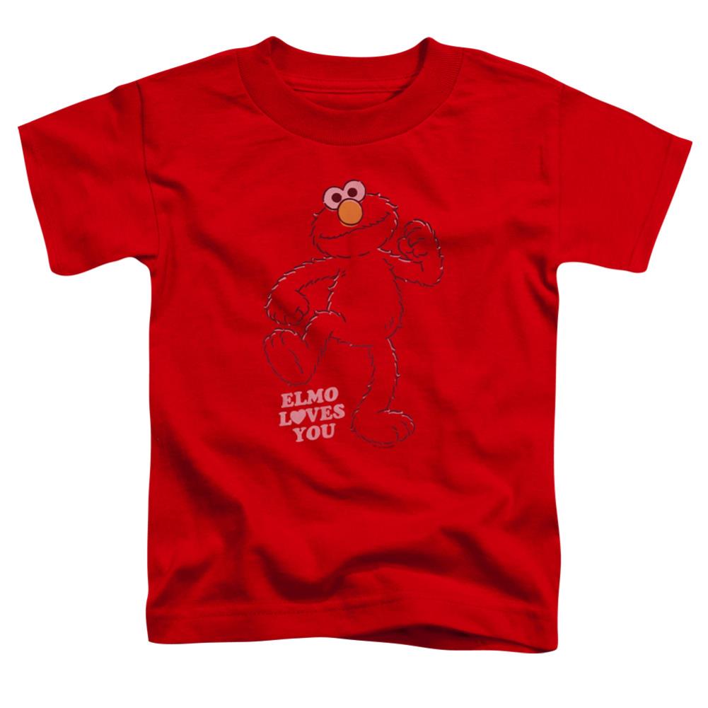 Sesame Street Elmo Loves You Toddler 18/1 Cotton Short-Sleeve T-Shirt