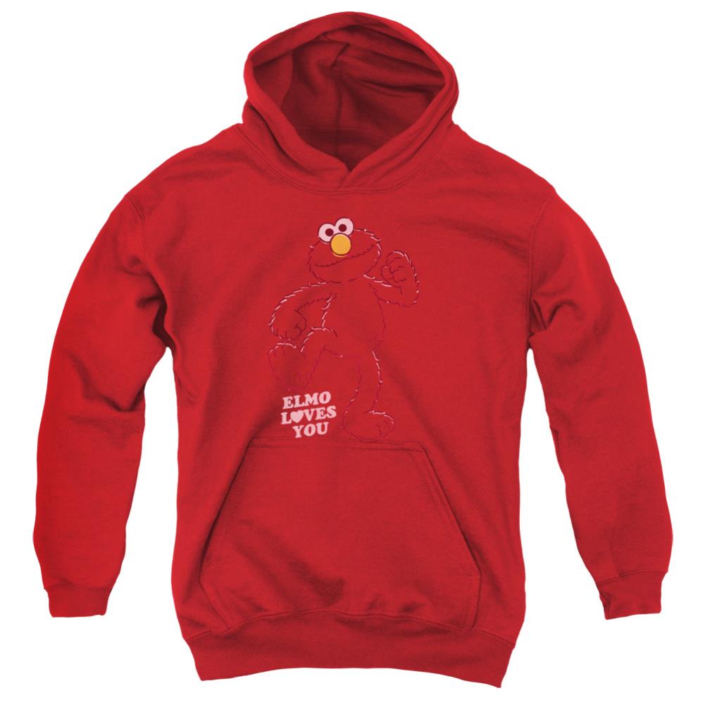Sesame Street Elmo Loves You Youth Cotton Poly Pull-Over Hoodie