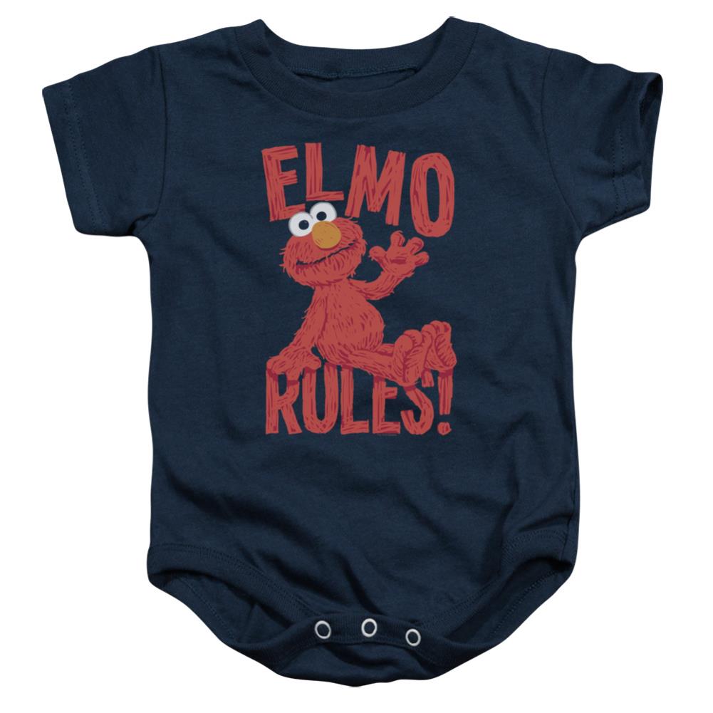 Sesame Street Elmo Rules Infant's Cotton SS Snapsuit
