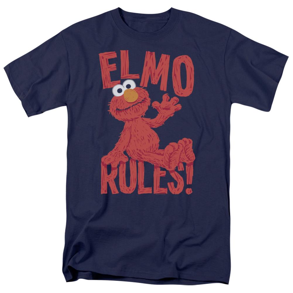 Sesame Street Elmo Rules Men's 18/1 Cotton Short-Sleeve T-Shirt