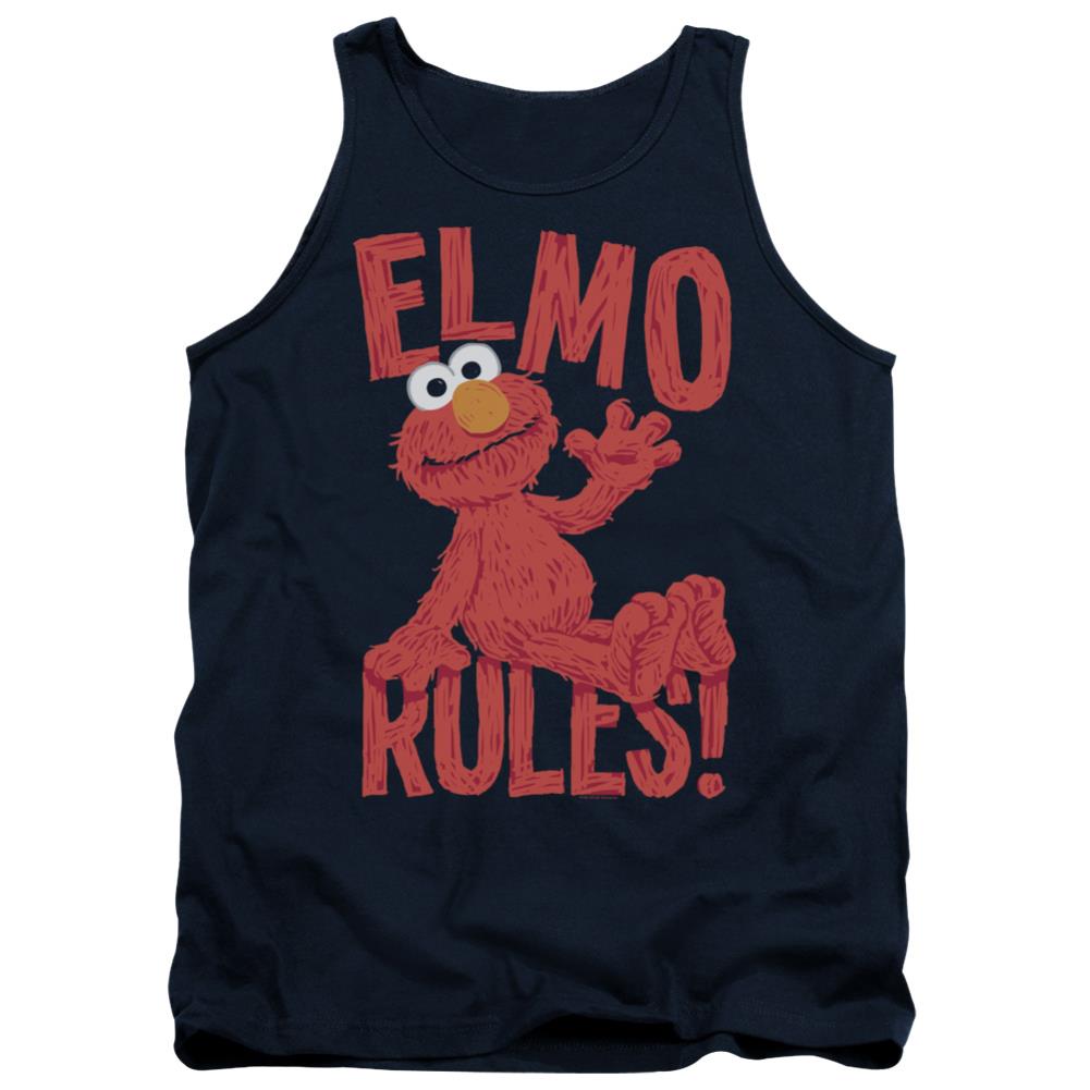 Sesame Street Elmo Rules Men's 18/1 Cotton Tank Top