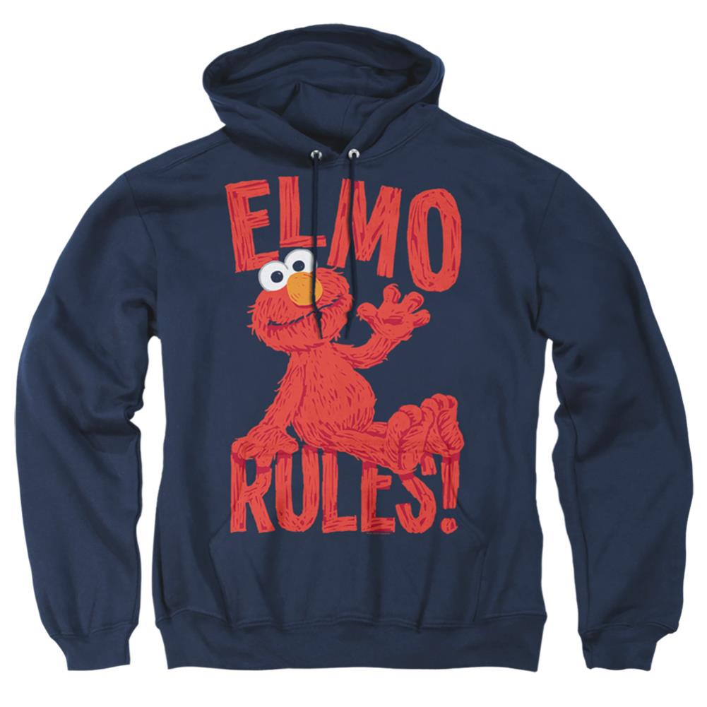 Sesame Street Elmo Rules Men's Pull-Over 75 25 Poly Hoodie