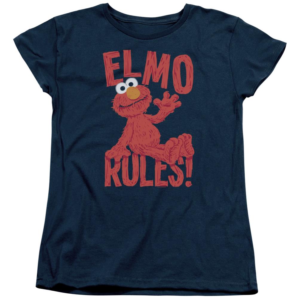Sesame Street Elmo Rules Women's 18/1 Cotton Short-Sleeve T-Shirt