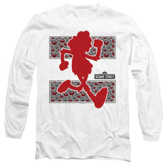 Sesame Street Elmo Runs Men's 18/1 Cotton Long-Sleeve T-Shirt