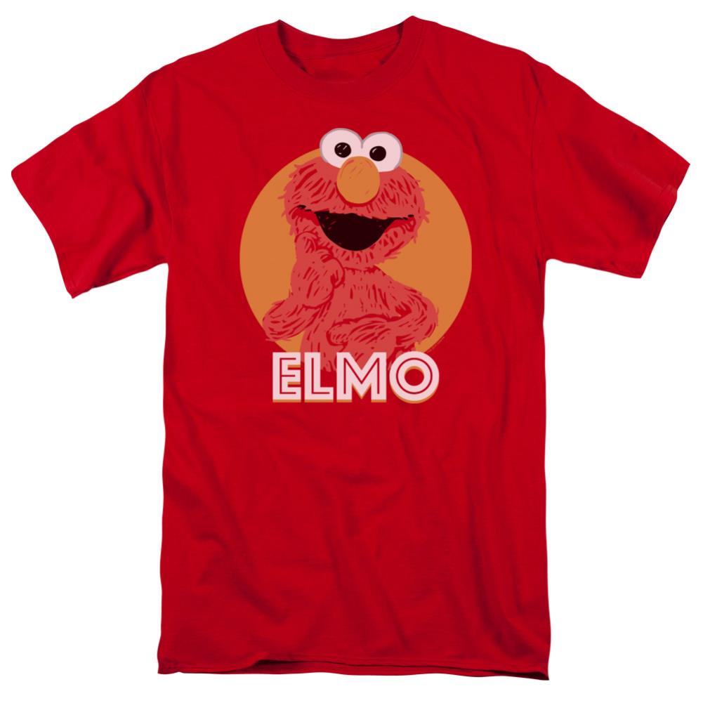 Sesame Street Elmo Scribble Men's 18/1 Cotton Short-Sleeve T-Shirt