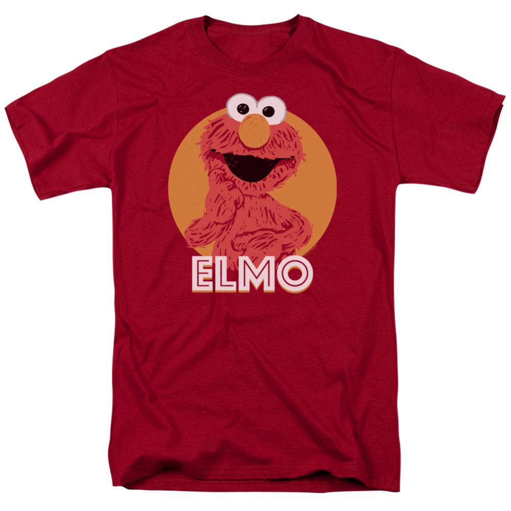 Sesame Street Elmo Scribble Men's 18/1 Cotton Short-Sleeve T-Shirt