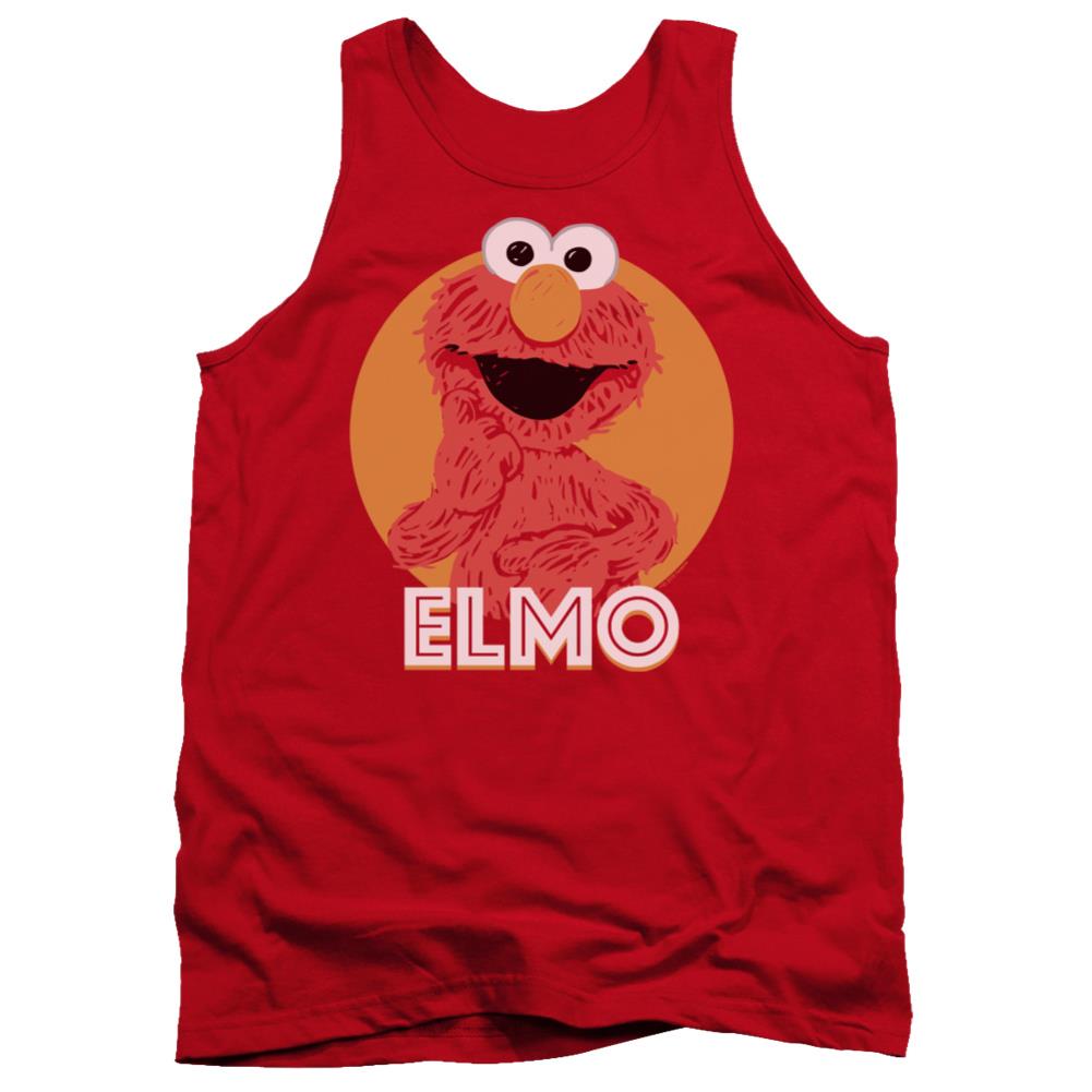 Sesame Street Elmo Scribble Men's 18/1 Cotton Tank Top