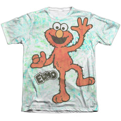 Sesame Street Elmo Scribble Men's Regular Fit Poly Cotton Short-Sleeve T-Shirt