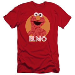 Sesame Street Elmo Scribble Men's Ultra-Soft 30/1 Cotton Slim Short-Sleeve T-Shirt