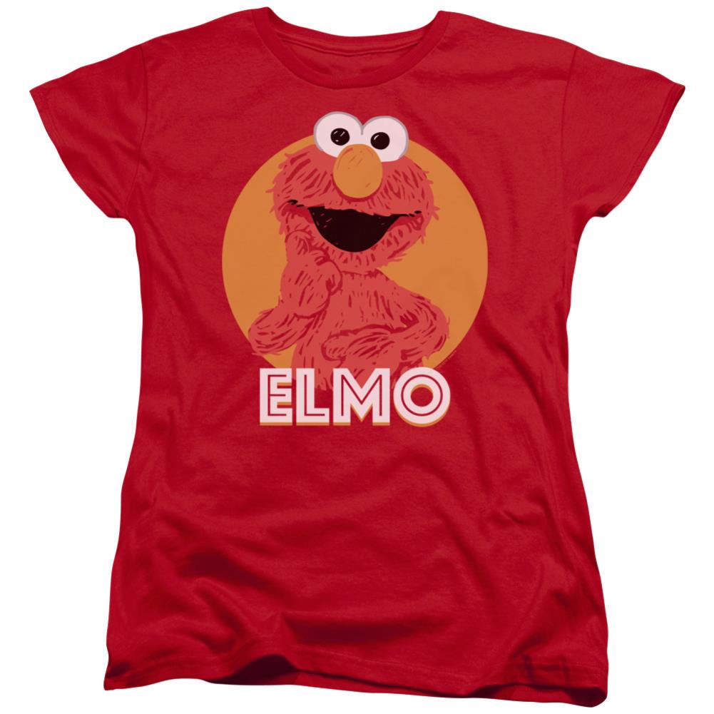 Sesame Street Elmo Scribble Women's 18/1 Cotton Short-Sleeve T-Shirt