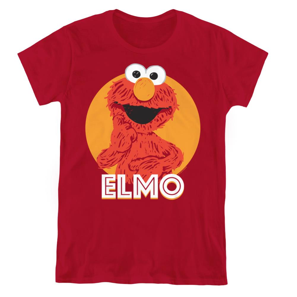 Sesame Street Elmo Scribble Women's 18/1 Cotton Short-Sleeve T-Shirt