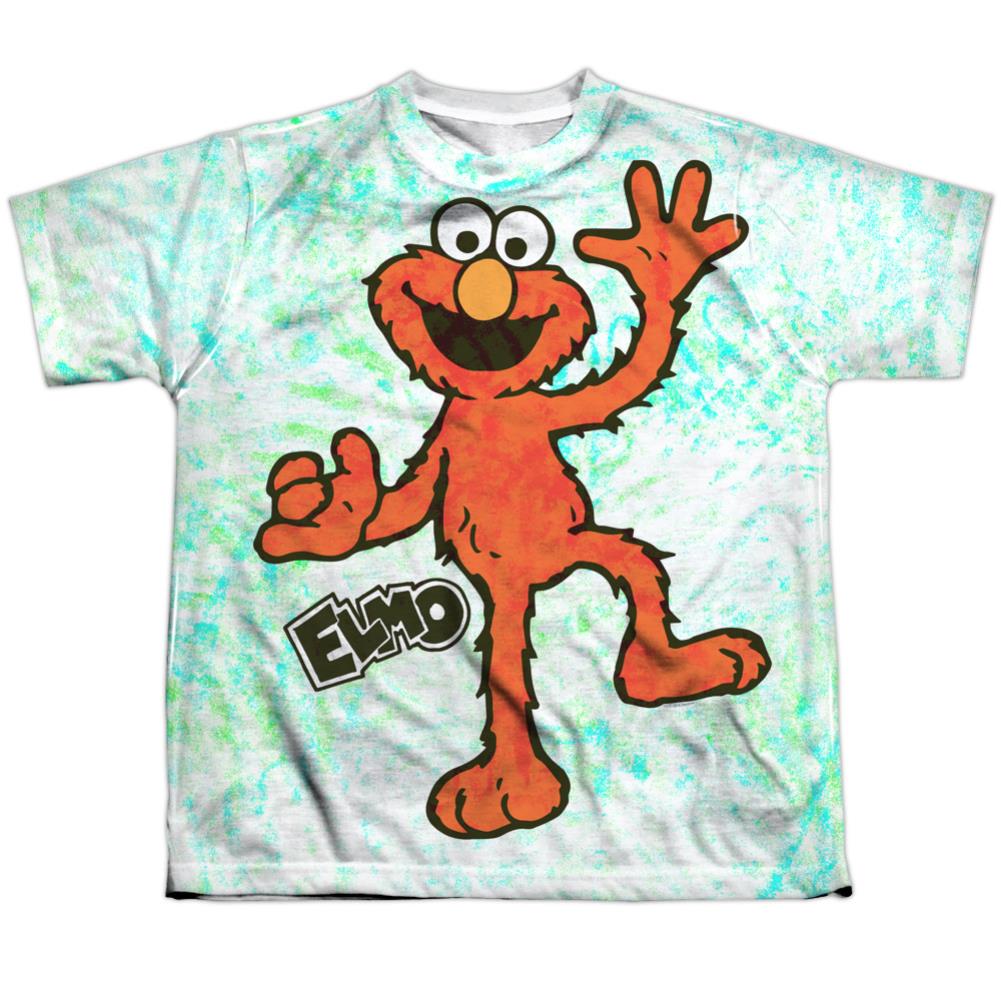 Sesame Street Elmo Scribble Youth Regular Fit Poly Short-Sleeve T-Shirt