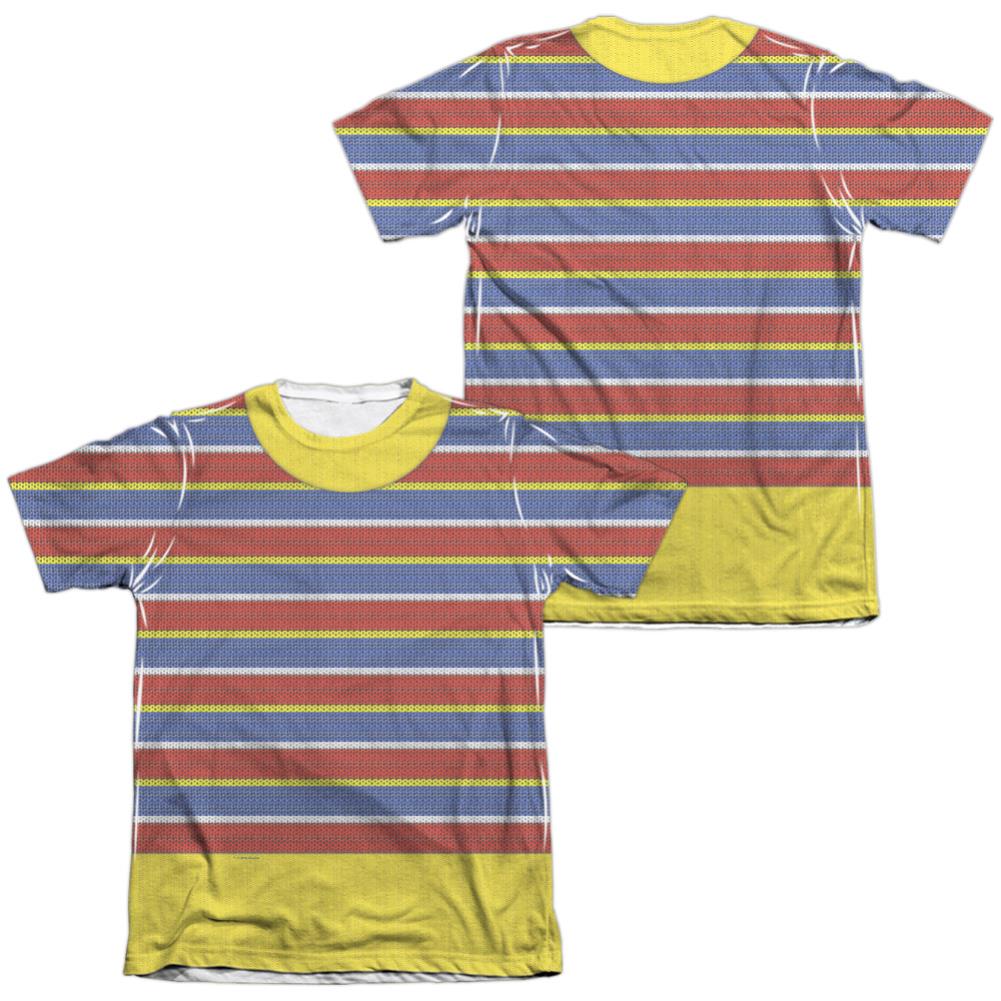 Sesame Street Ernie Costume (Front/Back Print) Men's Regular Fit Poly Cotton Short-Sleeve T-Shirt