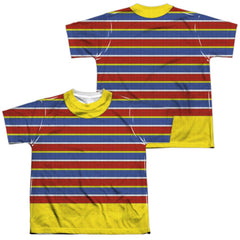 Sesame Street Ernie Costume (Front/Back Print) Youth Regular Fit Poly Short-Sleeve T-Shirt