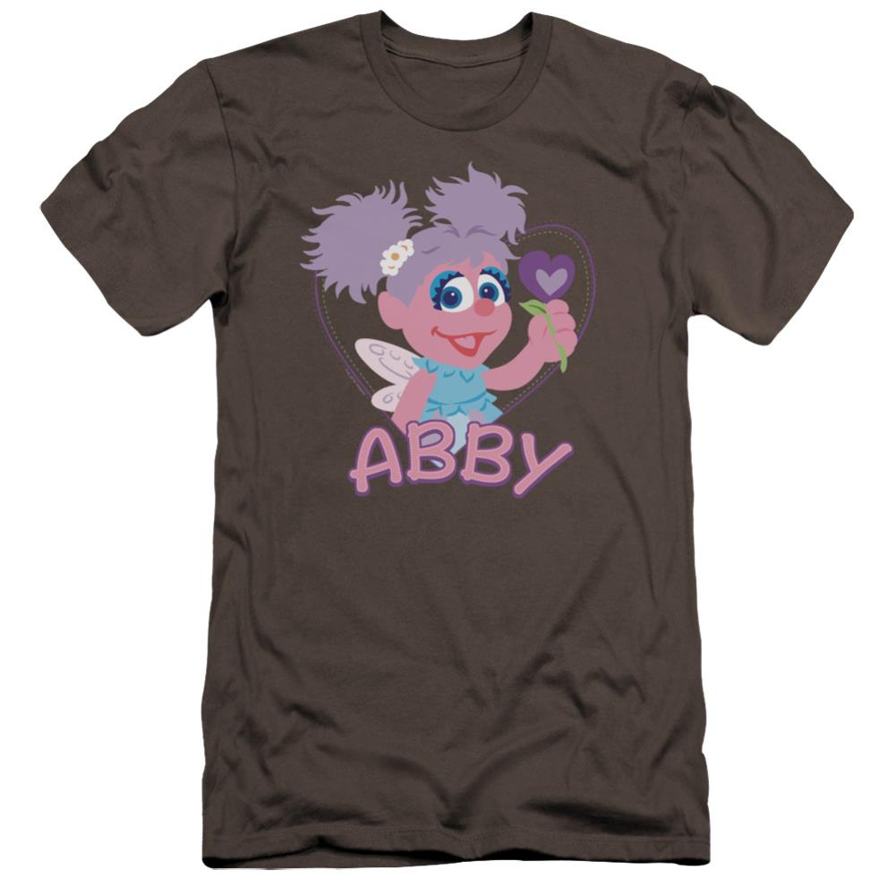 Sesame Street Flat Abby Men's Ultra-Soft 30/1 Cotton Slim Short-Sleeve T-Shirt