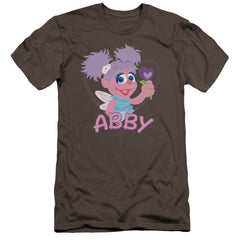 Sesame Street Flat Abby Men's Ultra-Soft 30/1 Cotton Slim Short-Sleeve T-Shirt