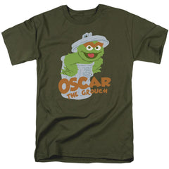 Sesame Street Flat Oscar Men's 18/1 Cotton Short-Sleeve T-Shirt
