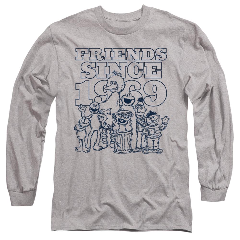 Sesame Street Friends Since Men's 18/1 Cotton Long-Sleeve T-Shirt