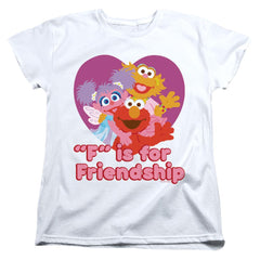 Sesame Street Friendship Women's 18/1 Cotton Short-Sleeve T-Shirt