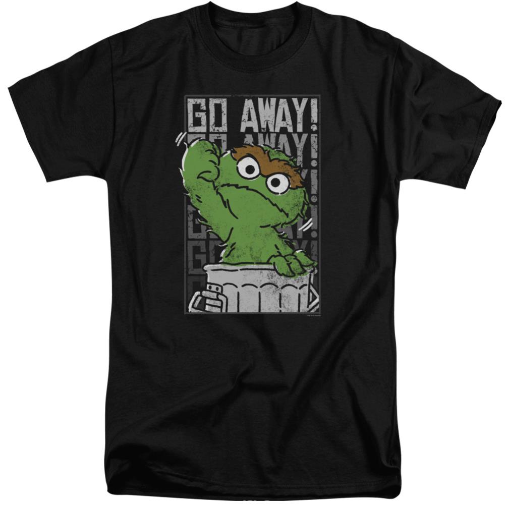 Sesame Street Go Away Men's 18/1 Tall Cotton Short-Sleeve T-Shirt