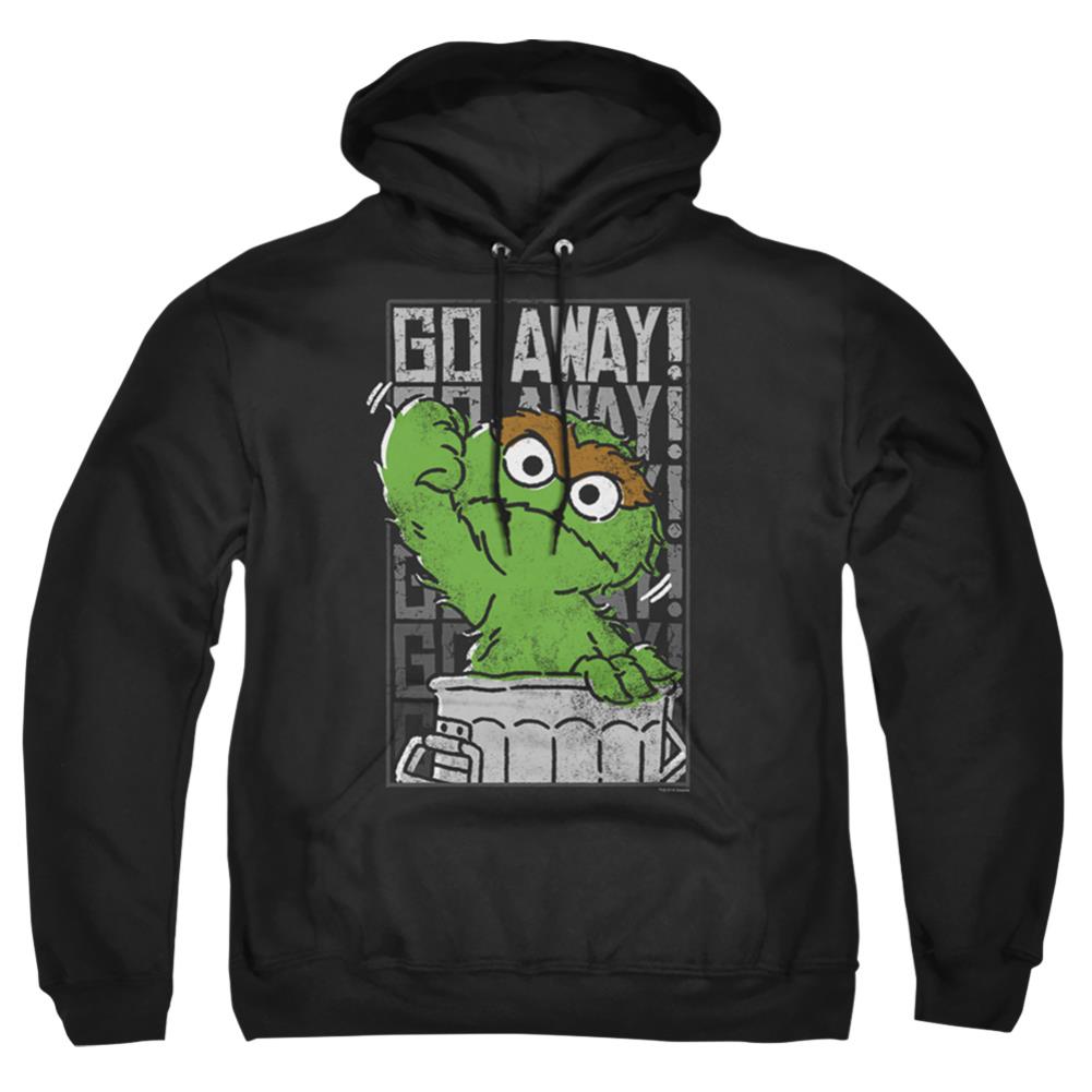 Sesame Street Go Away Men's Pull-Over 75 25 Poly Hoodie
