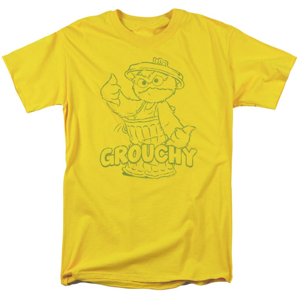 Sesame Street Grouchy Men's 18/1 Cotton Short-Sleeve T-Shirt