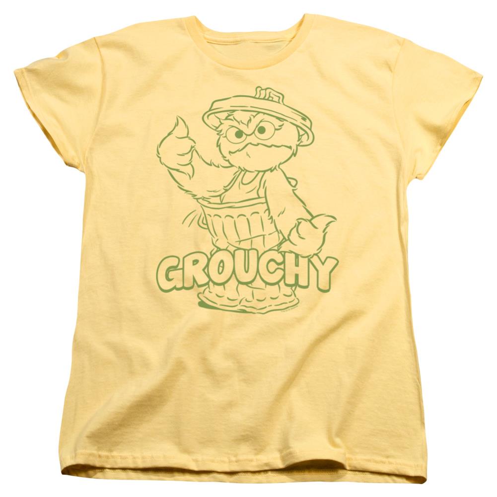 Sesame Street Grouchy Women's 18/1 Cotton Short-Sleeve T-Shirt
