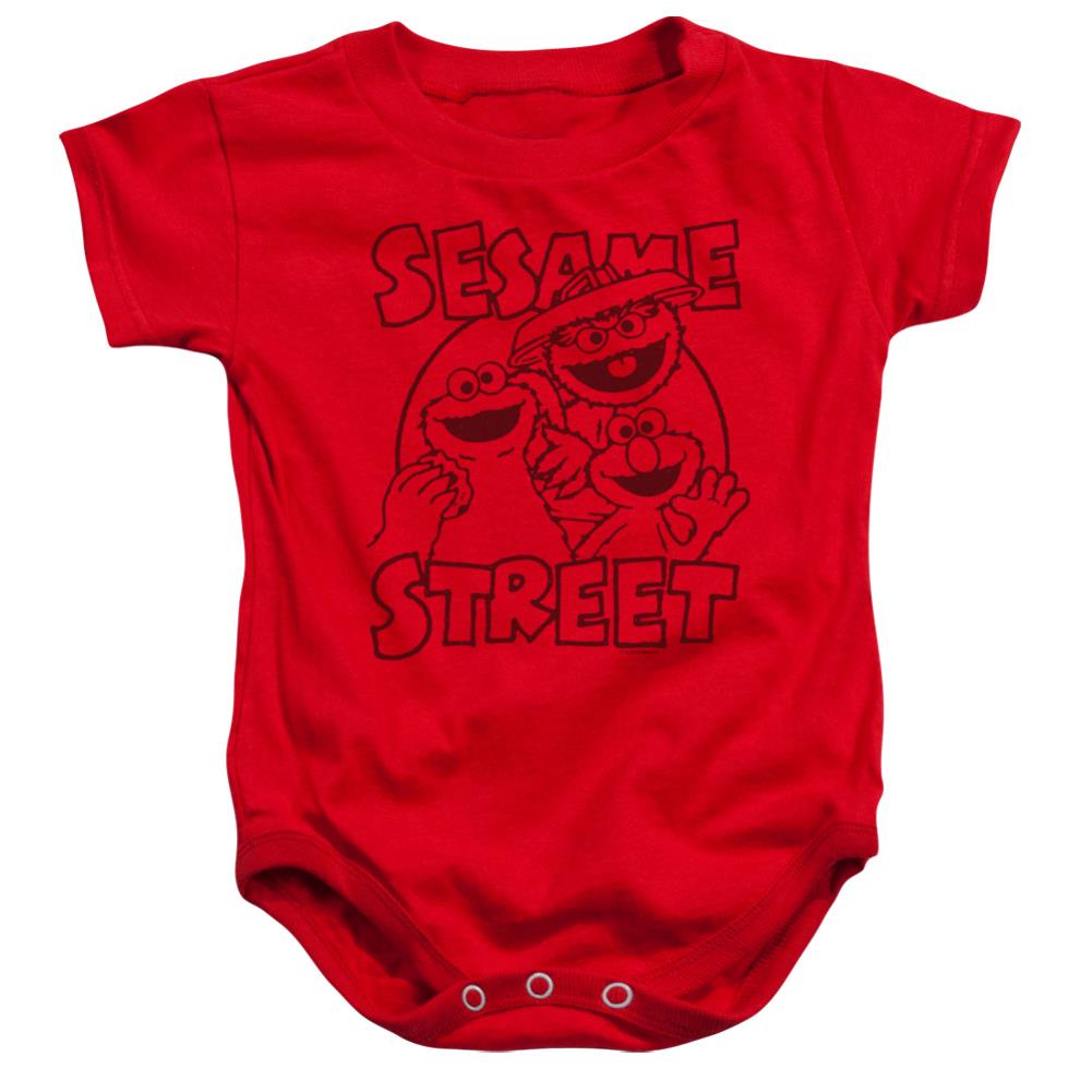 Sesame Street Group Crunch Infant's Cotton SS Snapsuit