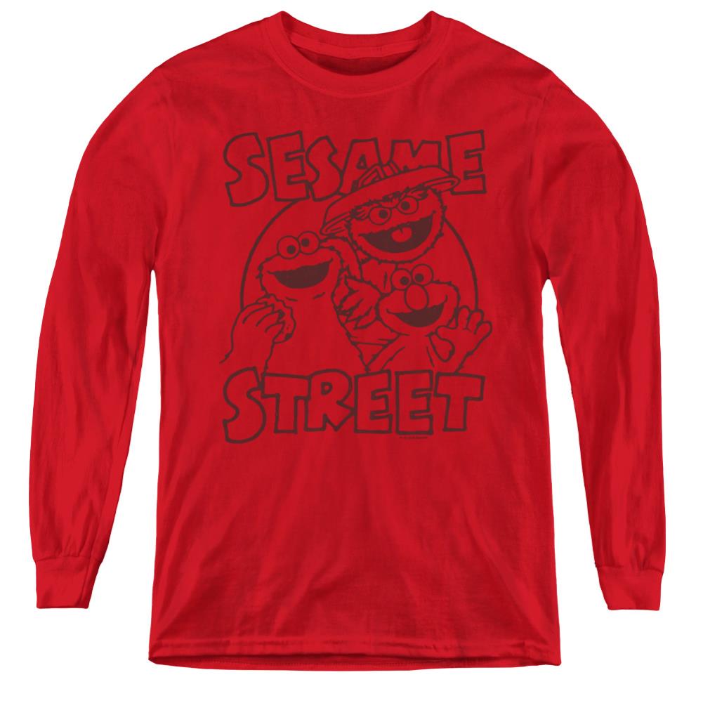 Sesame Street Group Crunch Youth Long-Sleeve T-Shirt