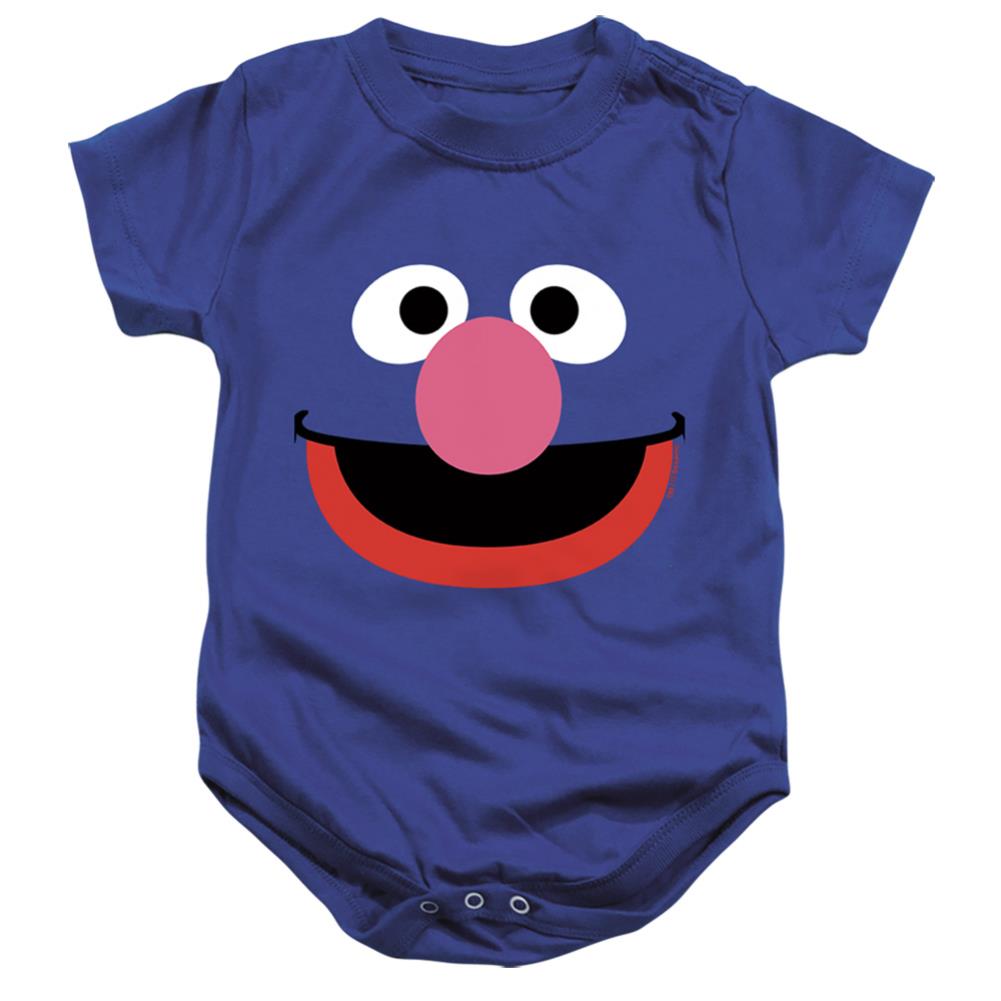 Sesame Street Grover Face Infant's Cotton SS Snapsuit