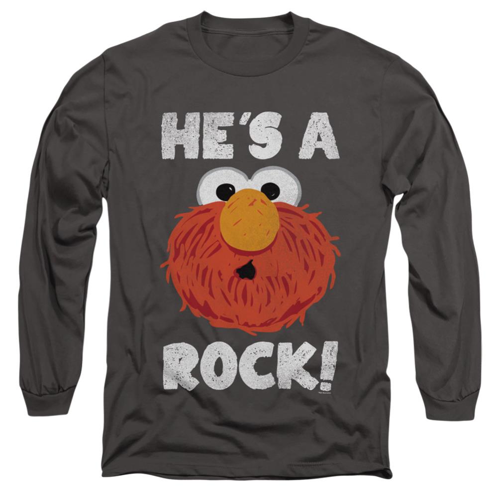Sesame Street He's A Rock Men's 18/1 Cotton Long-Sleeve T-Shirt