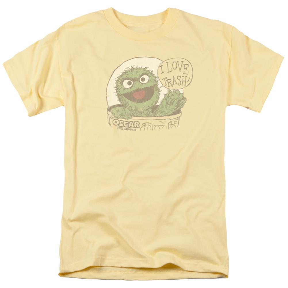 Sesame Street I Love Trash Men's 18/1 Cotton Short-Sleeve T-Shirt