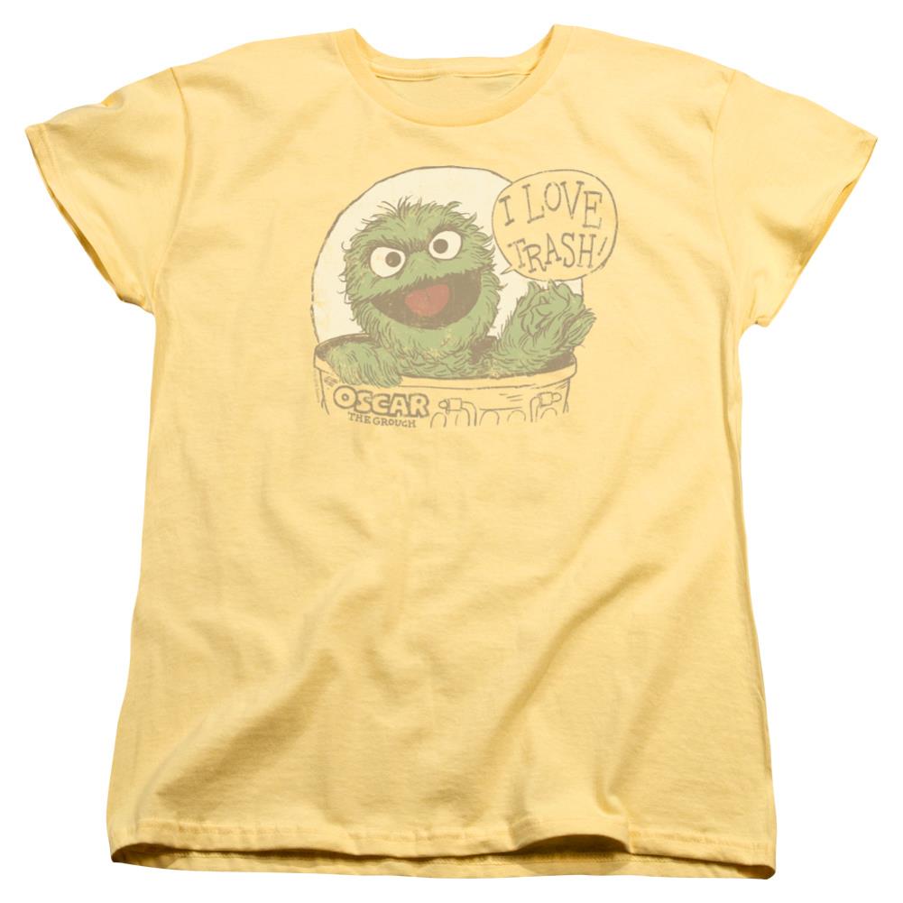 Sesame Street I Love Trash Women's 18/1 Cotton Short-Sleeve T-Shirt