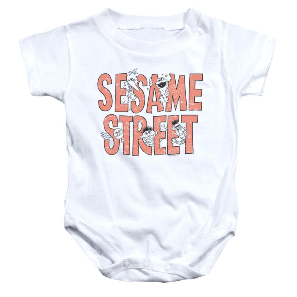 Sesame Street In Letters Infant's Cotton SS Snapsuit