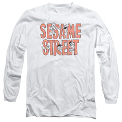 Sesame Street In Letters Men's 18/1 Cotton Long-Sleeve T-Shirt