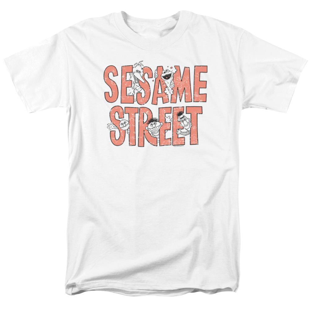 Sesame Street In Letters Men's 18/1 Cotton Short-Sleeve T-Shirt