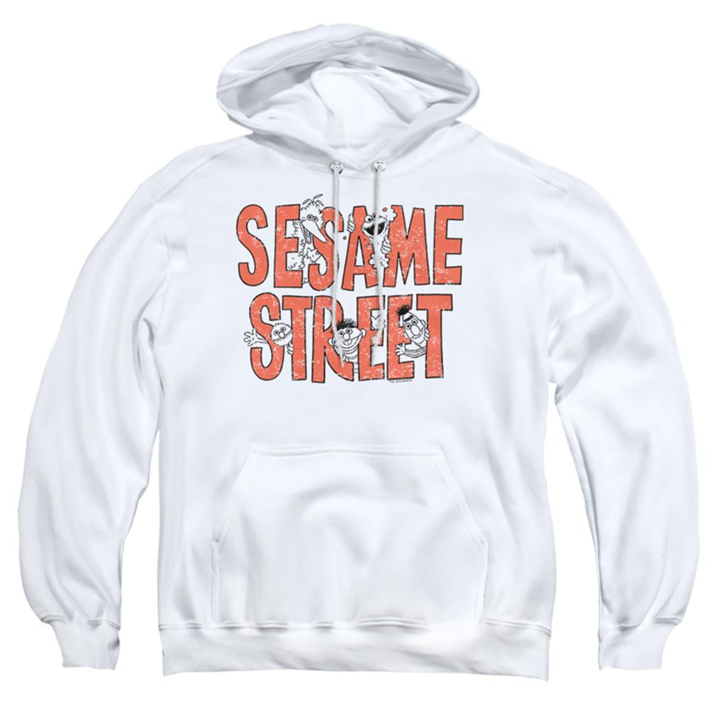 Sesame Street In Letters Men's Pull-Over 75 25 Poly Hoodie