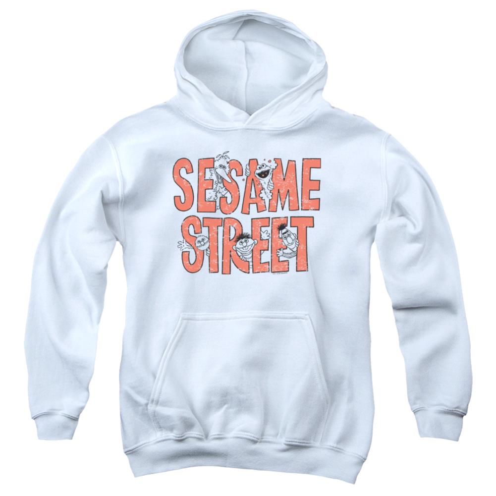 Sesame Street In Letters Youth Cotton Poly Pull-Over Hoodie