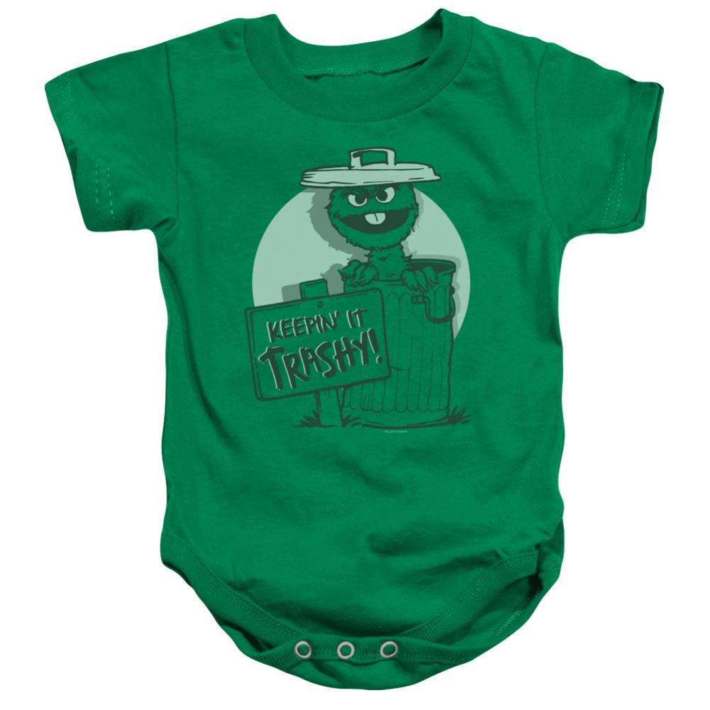 Sesame Street Keepin It Trashy Infant's Cotton SS Snapsuit