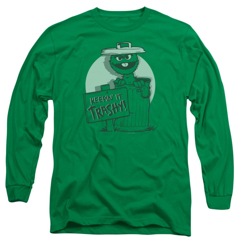 Sesame Street Keepin It Trashy Men's 18/1 Cotton Long-Sleeve T-Shirt
