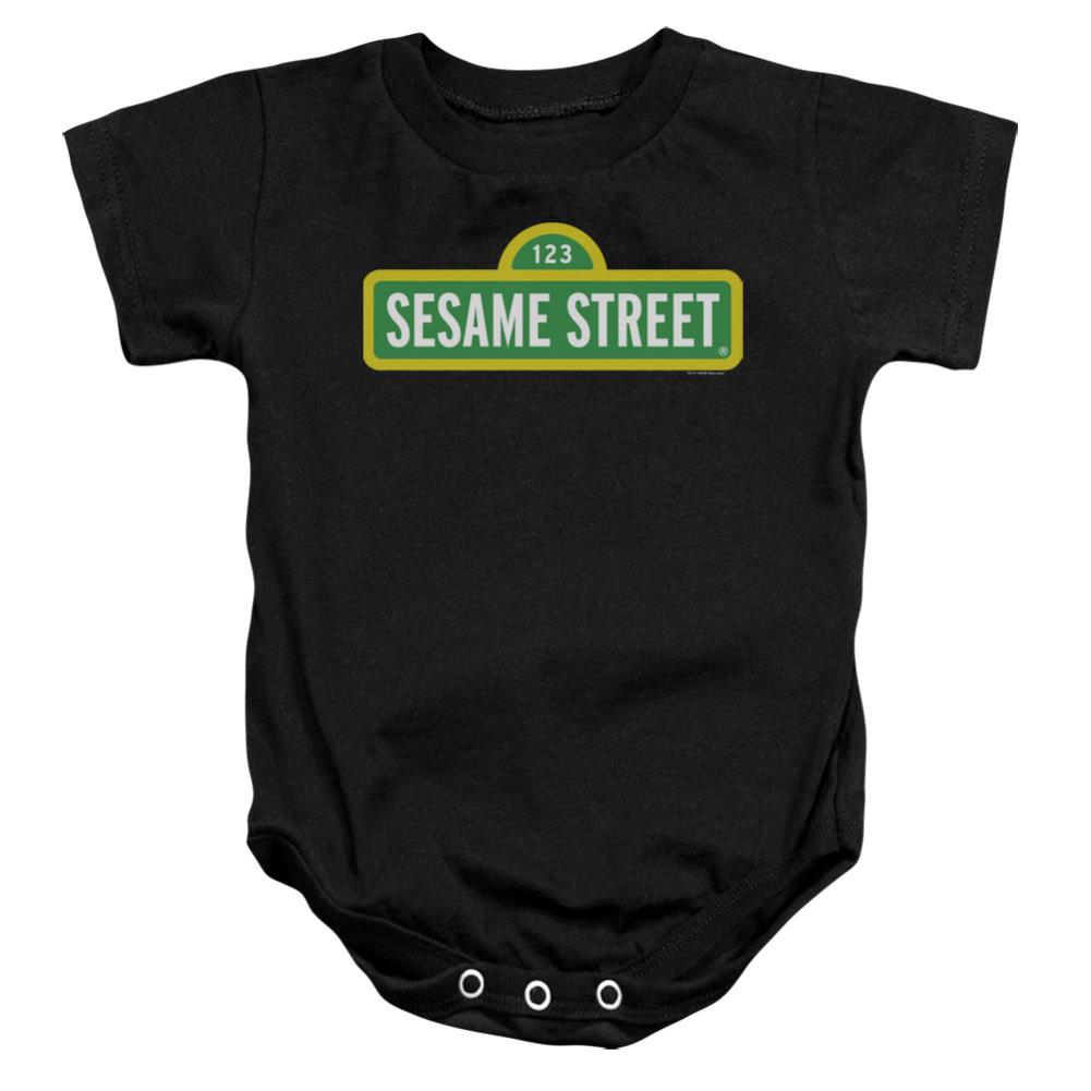Sesame Street Logo Infant's Cotton SS Snapsuit
