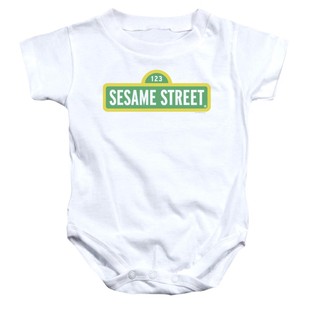 Sesame Street Logo Infant's Cotton SS Snapsuit